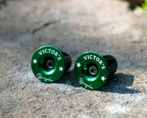 Custom Bike handlebar end plugs-1