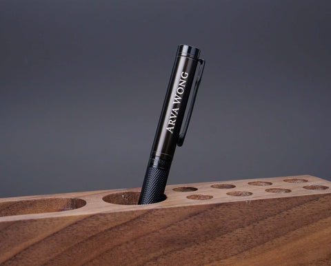 Custom black fountain pen & ink with engraved-2