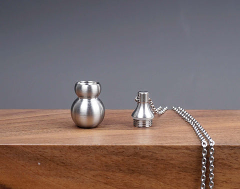 Personalized gourd CREMATION URN NECKLACE, pet man women Ashes Jewelry, waterproof Ash Jewelry, water proof urn, pill box-3