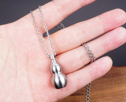 Personalized gourd CREMATION URN NECKLACE, pet man women Ashes Jewelry, waterproof Ash Jewelry, water proof urn, pill box-4