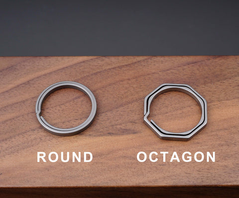 Titanium Carabiner Keychain With Keyring