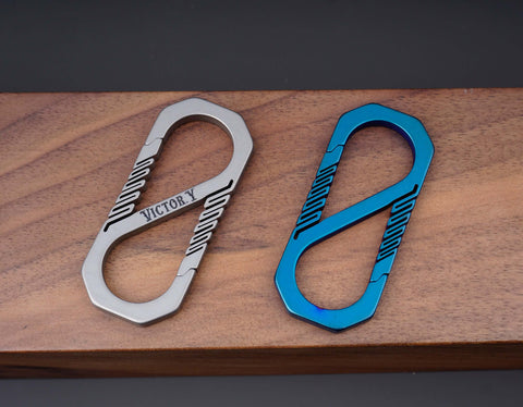 Titanium Carabiner Keychain With Keyring