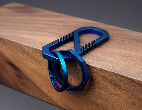 Titanium Carabiner Keychain With Keyring