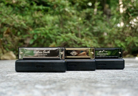Custom Christmas Diatonic Harmonica with engraving-5