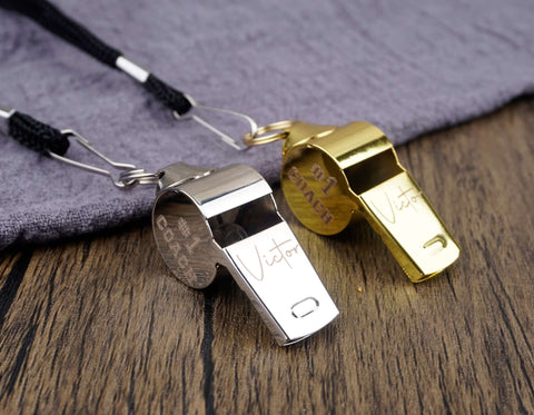Custom Engraved Necklace Whistles For Coach Gifts-1