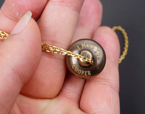 Customized Waterproof Chestnut Cremation Urn Necklace for Pet and Human Ashes - Personalized Memorial Keepsake Jewelry for Men and Women-8
