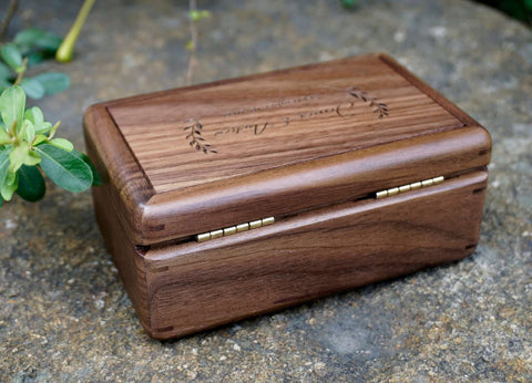 Custom Wooden Jewelry music box with cylinder-4