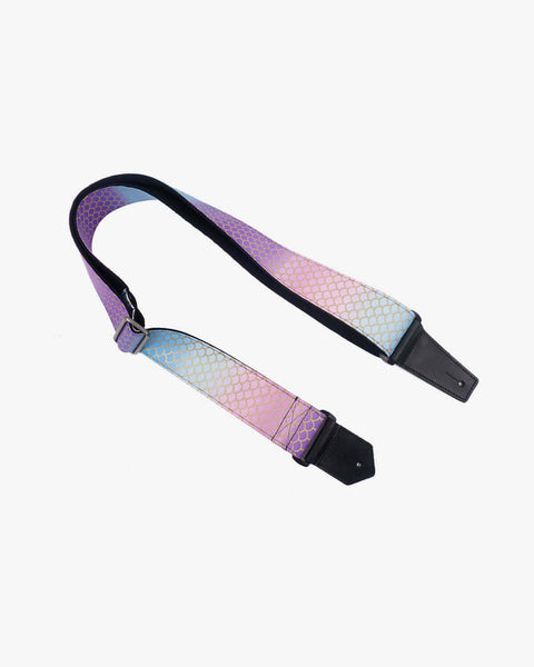 mermaid guitar strap for girls with leather ends -1