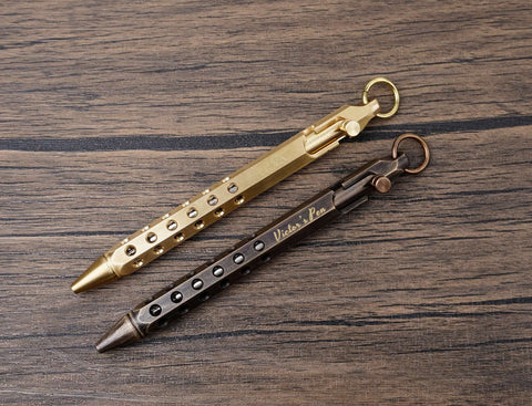 Personalized Brass Bolt Action Pen with engraved name-1