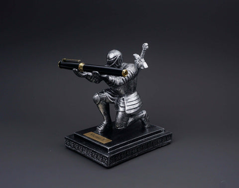 Personalized Desk Knight Pen Holder with name plate-7