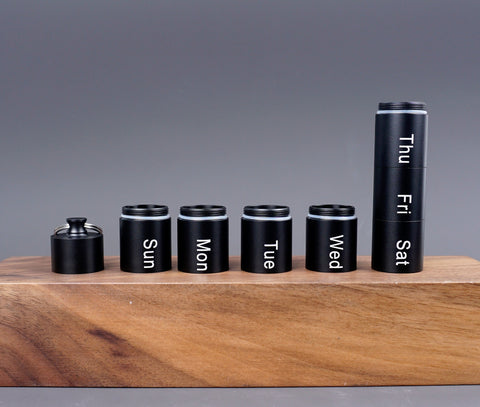 Personalized Engraved Pill Box for 7 Days - Customizable Water Proof Pill Organizer Gift, Pill Case for Travel, weekly pill box-1