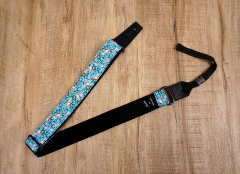 pomegranate ukulele shoulder strap with leather ends-4