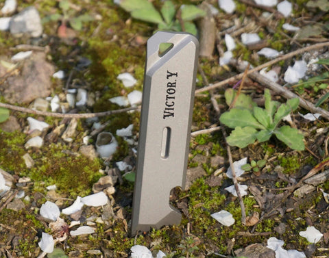 Custom Engraved Titanium Pry bar EDC Multi-Tool -9