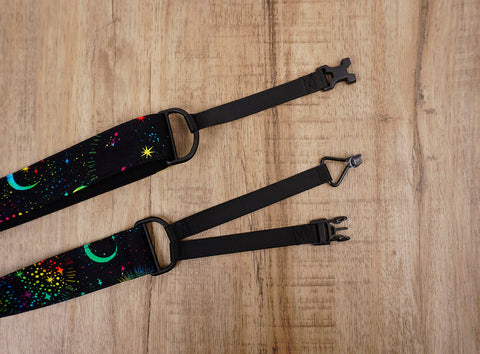 rainbow moon star clip on ukulele hook strap no drilling, no button -5