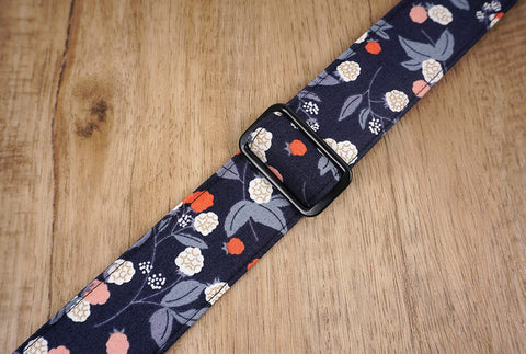 raspberry flower clip on ukulele hook strap-4