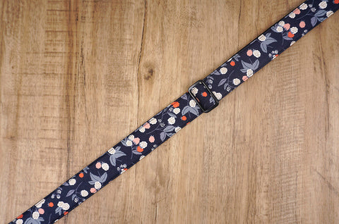 raspberry flower clip on ukulele hook strap-6