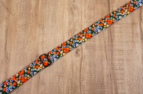 red daisy clip-on ukulele hook strap-5