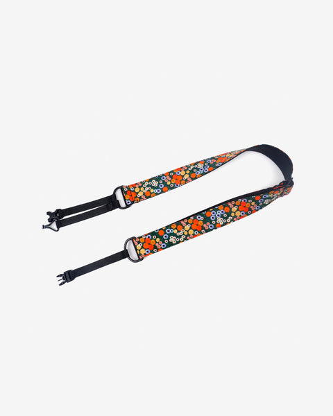 red daisy clip-on ukulele hook strap-1