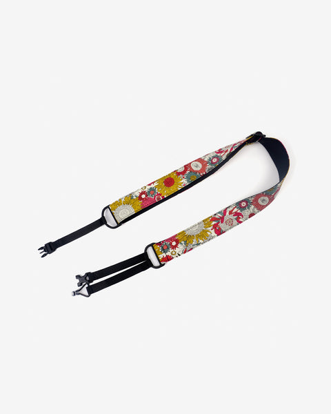 red sunflower clip-on ukulele hook strap-1