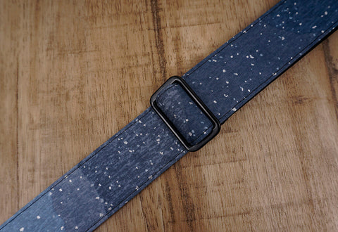 blue snow in mount ukulele shoulder strap with leather ends -5