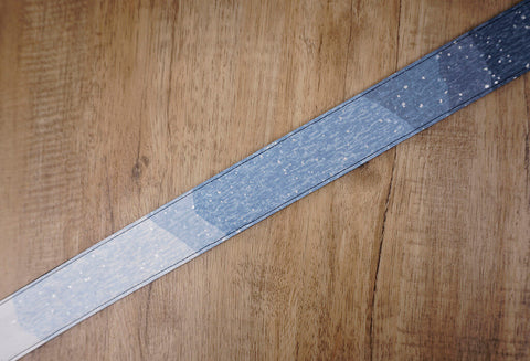 blue snow in mount ukulele shoulder strap with leather ends -6