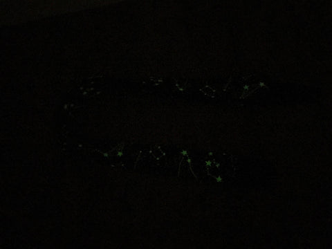 personalized star grow in the dark guitar strap with leather ends-8