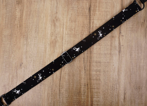 star on black clip on ukulele hook strap with no drilling, no button-4