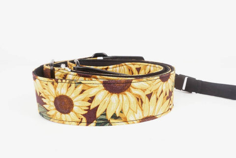 sunflower leather ends ukulele shoulder strap-detail-2