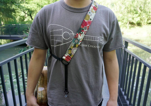 red sunflower clip-on ukulele hook strap-2
