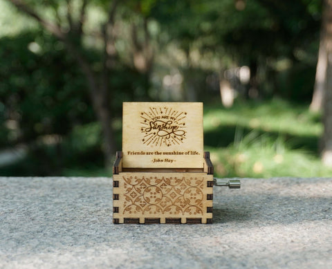 Custom You're My Sunshine Wooden Music Box