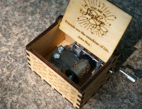 Custom You're My Sunshine Wooden Music Box