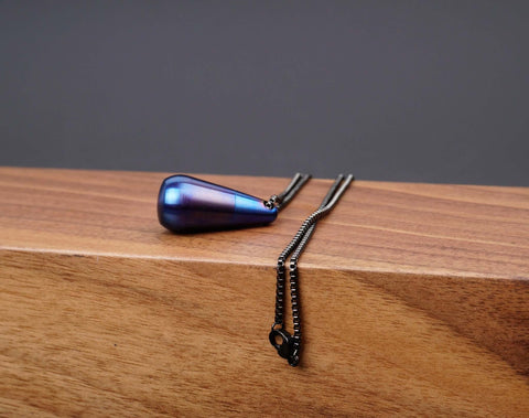 Keep your loved ones close with this personalized, waterproof titanium Cremation urn necklace. Holds human or pet ashes. A special way to honor & cherish forever-4