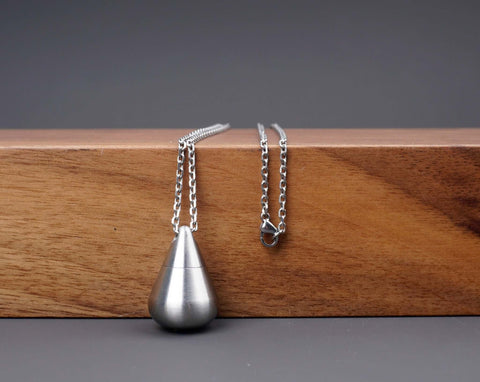 Personalized water drop CREMATION URN NECKLACE for ashes, pet man women Ashes Jewelry, waterproof Ash Jewelry, water proof urn-3