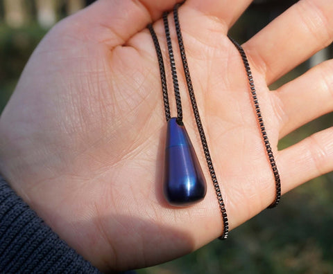 Keep your loved ones close with this personalized, waterproof titanium Cremation urn necklace. Holds human or pet ashes. A special way to honor & cherish forever-2