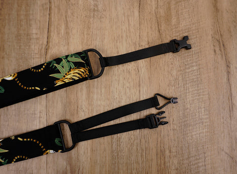 tiger ukulele strap with hook, no button, no drill -5