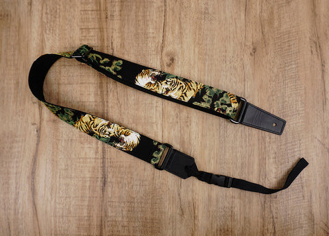 tiger ukulele shoulder strap with leather ends -2