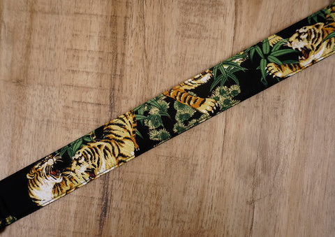 tiger ukulele shoulder strap with leather ends -7