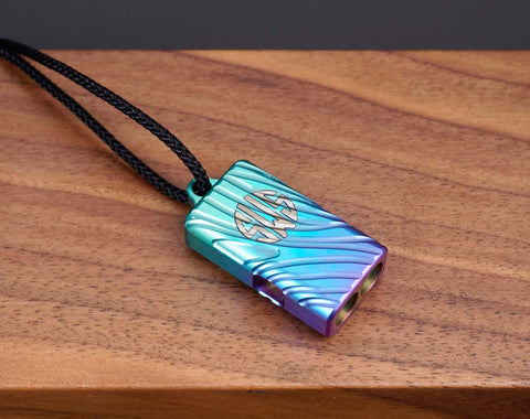 Personalized Titanium Whistle Necklace for Sports and Survival - Ideal Outdoor Adventure Gear and Gift-6