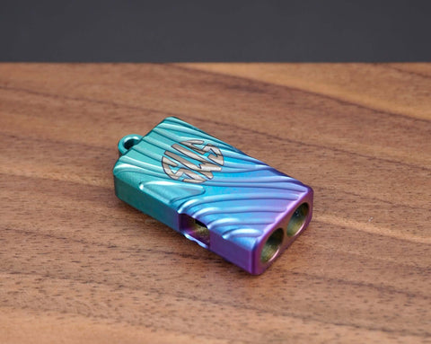 Personalized Titanium Whistle Necklace for Sports and Survival - Ideal Outdoor Adventure Gear and Gift-7