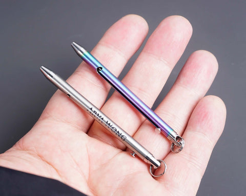 Personalized EDC Titanium Bolt Action Spring Assist Toothpick Keychain - Multifunction Tool for Camping & Outdoor Enthusiasts-2