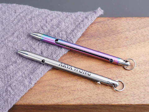 Personalized EDC Titanium Bolt Action Spring Assist Toothpick Keychain - Multifunction Tool for Camping & Outdoor Enthusiasts-3