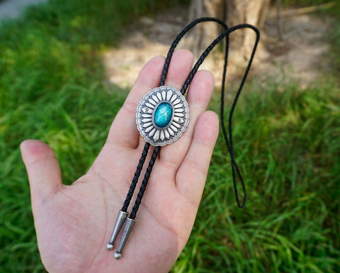 This awesome Vintage Cowboy bolo tie has a southwestern design, it is perfect gift for men, Suitable for wedding or daily wear-6