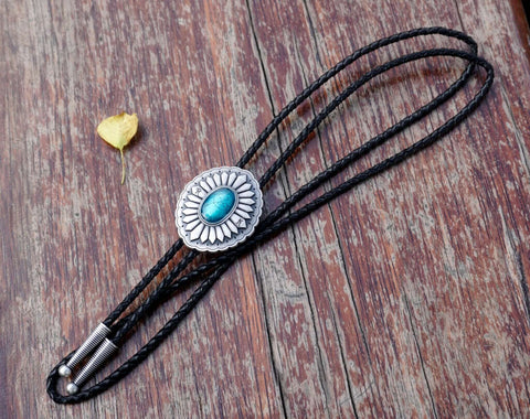 This awesome Vintage Cowboy bolo tie has a southwestern design, it is perfect gift for men, Suitable for wedding or daily wear-7