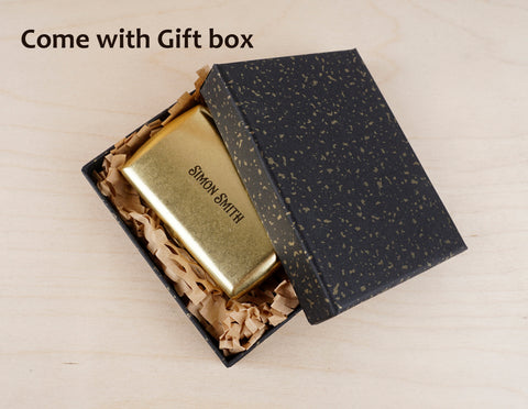 Personalized Solid Brass Cigarette Case