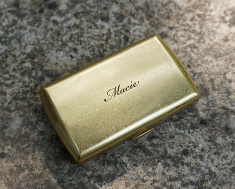 Personalized Solid Brass Cigarette Case