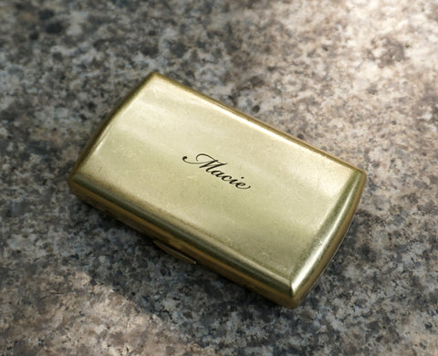 Personalized Solid Brass Cigarette Case