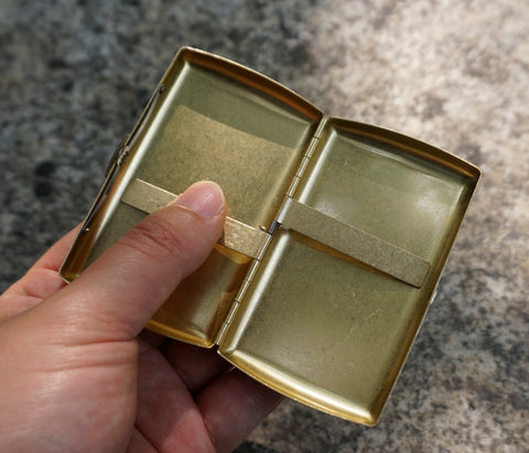 Personalized Solid Brass Cigarette Case