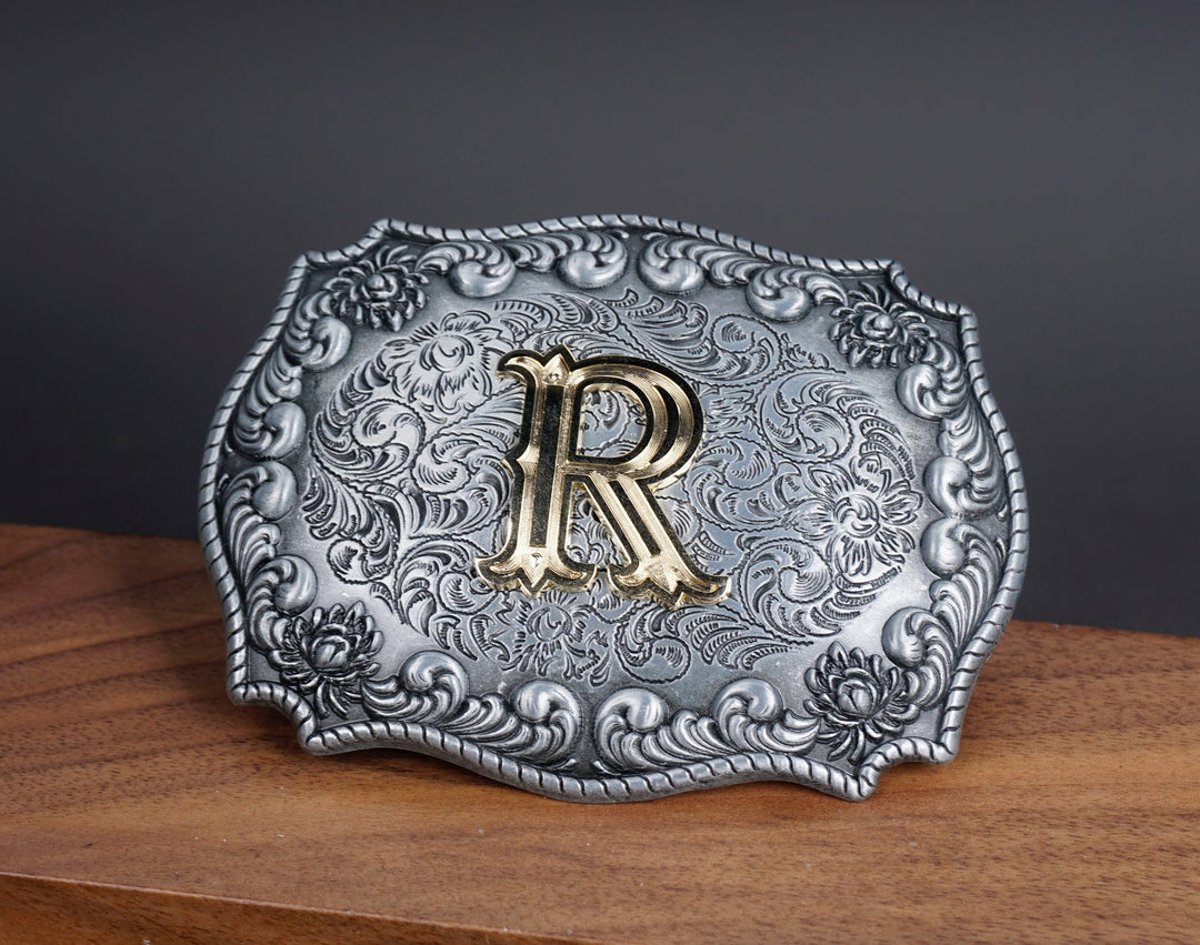 Vintage Monogram Letter Belt Buckle For Man Woman | Wishsign
