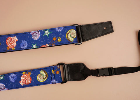 shell printed ukulele shoulder strap-detail-3