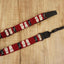 lucky cat leather ends ukulele shoulder strap-red-front